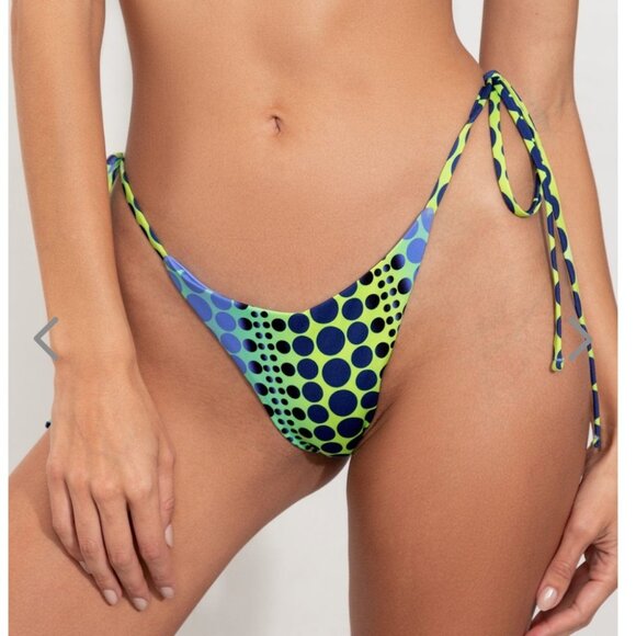 NWT OneOne Swimwear Bikini SET Bubble Ariel Triangle Blue Green Sexy Skimpy New - Picture 10 of 16